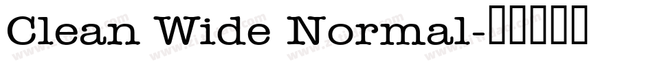 Clean Wide Normal字体转换